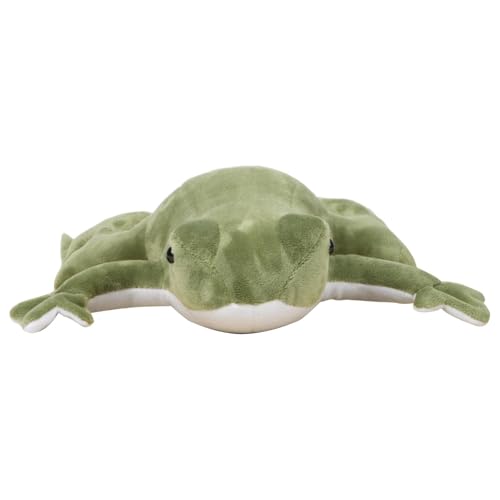 MWZBTG Frosch Stofftier,Frosch Plüschtier, Realistisches weiches Tierpuppenspielzeug, 11 Zoll großes, einzigartiges, sammelbares, grünes Frosch-Plüschtier für Freundinnen und Kinder von MWZBTG