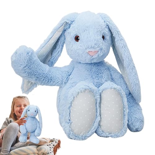 MWZBTG Gefülltes Kaninchen-Plüschtier,Kaninchen-Stofftier - Anschmiegsame Kuschelkissenpuppe mit Hängeohrkaninchen | Bequemes Touch-Tierkissen für, Mädchen, Kinder, Erwachsene von MWZBTG