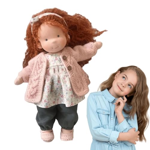 MWZBTG Handgemachte Puppe - Tragbare Mädchen-Stoffpuppe,Handgefertigte Puppe REGT die Fantasie für Reisen, Kinderzimmer, werdende Mütter und Mädchen an von MWZBTG