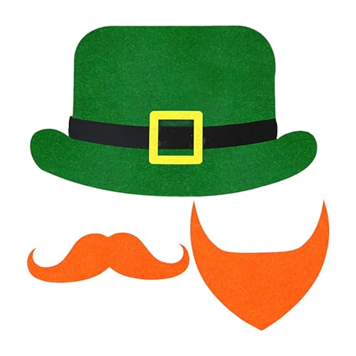 MWZBTG Papierausschnitte zum St. Patricks Day, Hut zum St. Patricks Day-Ausschnitt - Dekorations-Requisiten für irische Feiertage - Foto-Dekoration aus Papier für Kunstschulen, irische Partys, Zuhause von MWZBTG