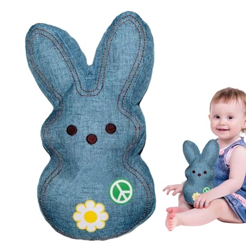 MWZBTG Plüschkaninchen,Kaninchen-Stofftier,Denim Stoff Hase Plüschtier | Plüschtiere für die Heimdekoration, Kuscheltierspielzeug für Kinder von MWZBTG