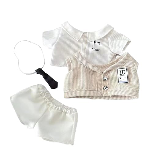 MWZBTG Puppenkleidungsset, Puppenkleidung für Puppen,Puppenkleidung 7,87 Zoll Schul-Softpuppen-Outfit - Schöne Hosen-Kleid-Outfits, Ersatz-Puppenzubehör für die Puppe von MWZBTG