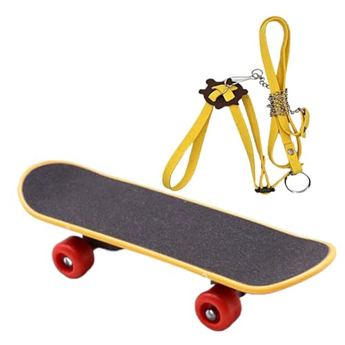 MWZBTG Schildkröten-Skateboard, Schildkrötenseil Und Skateboard, Tragbares Geschirr Für Reptilien-Skateboard, Lustiges Schildkröten Skateboard Spielzeug, Schildkröten-Seil Und Skateboard von MWZBTG