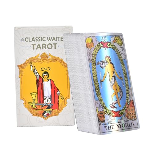 MWZBTG Tarotkarten | 78 Blatt Wahrsagekarten,Orakel Spielzeug für Männer Familie Jugend Reise Bar Party Heimrituale Soziale Events MWZBTG Tarotkarten | 78 Blatt Wahrsagekarten,Orakel Spielzeug für Männer Familie Jugend Reise Bar Party Heimrituale Soziale Events von MWZBTG