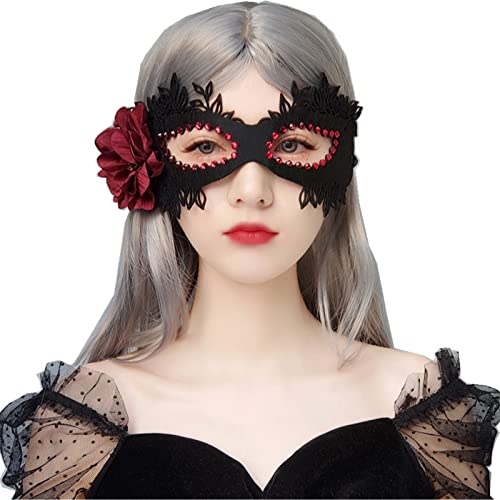 MXMZSRTH Ballmaske Halloween Spiel Maskerade Tanz mit Diamantmaske halbes Gesicht Prinzessin Erwachsene Maskerade Party Foto Requisiten von MXMZSRTH