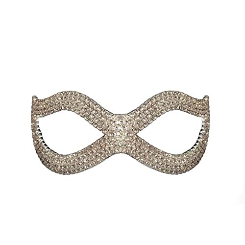 MXMZSRTH Ballmaske Personalisierte Strassmaske, einfache Damenmaske, Party, Halloween, vielseitige Gesichtsverzierung(Gold) von MXMZSRTH