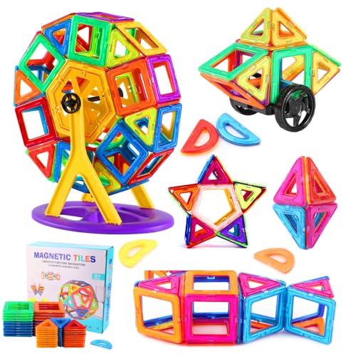 MXTIMWAN Magnetische Bausteine 84 Teile, Magnetspielzeug Magnete für Kinder, Magnetspielzeug Magneten für Geschenk ab 3 4 5 6 7 8 Jahre von MXTIMWAN