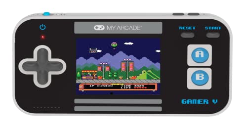 My Arcade Gamer V Classic-Blue: Tragbare Spielekonsole mit 220 Spielen, 2,5-Zoll-Farbdisplay, Taschenformat (DGUN-3919) von MY ARCADE