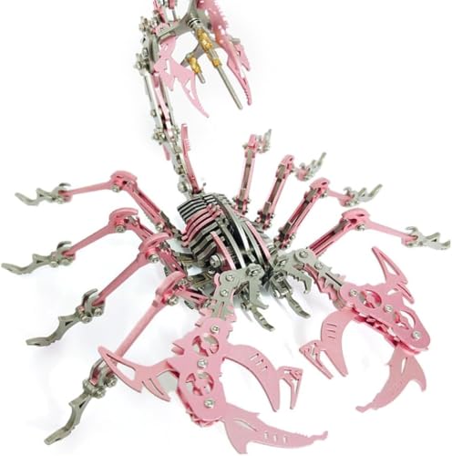 3D-Metall-Skorpion-Puzzle für Erwachsene – Skorpion-Metall Puzzle-DIY-Bausätze , Liebhaber von Metallmodellspielzeug. DIY-Puzzle-Bastelsatz. Kreatives Ornament-Kit. Version mit 430 Teilen, Rosa. von MYDZSWZX