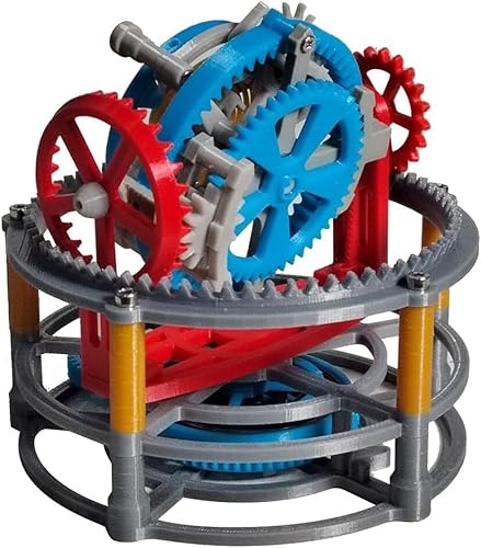 3D-gedrucktes Puzzle-Tourbillon-Uhrwerk--Bausatz, mechanische DIY-Montage des Tourbillon-Modells, , kreative Dekorationen, wissenschaftliches Schreibtischspielzeug-Geschenk for Unisex-Erwachsene. von MYDZSWZX