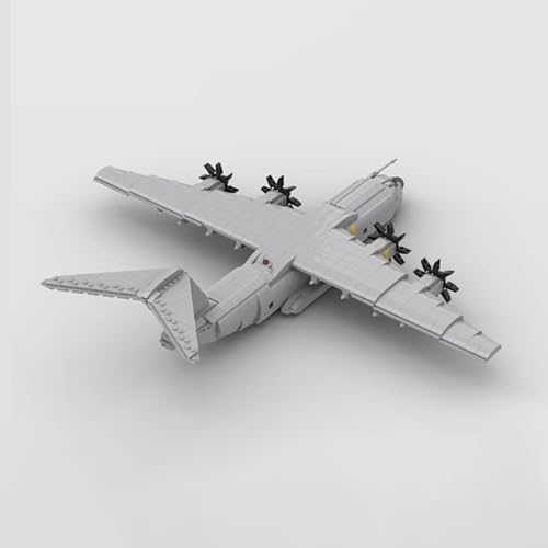 MOC-75852 Set A400 Transportflugzeug Klein Partikel-Montage Baustein-Spielzeug Geschenk, für Kinder und Erwachsene, Montage-Wissenschaftsset, Lernspielzeug-Geschenk. von MYDZSWZX