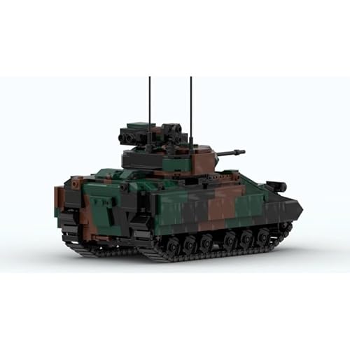 MYDZSWZX Panzer-Modellbausatz, MOC-Bausteine, M2-Panzer Modell, Baustein Spielzeug for Zusammenbauen, 670-teiliges Panzer-Bausteinset, Sammelgeschenkspielzeug for Kinder und Erwachsene. von MYDZSWZX