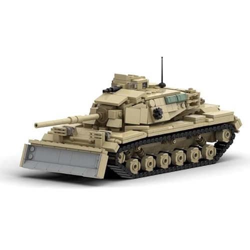 MYDZSWZX Spielzeug aus Panzer Bausteinen, das von Hand zusammengesetzte Spielzeugset MOC-166141 M60A1 Panzerbausteinmodell ist eine ideale Geschenkwahl for Jungen und Mädchen ab 10 Jahren. von MYDZSWZX