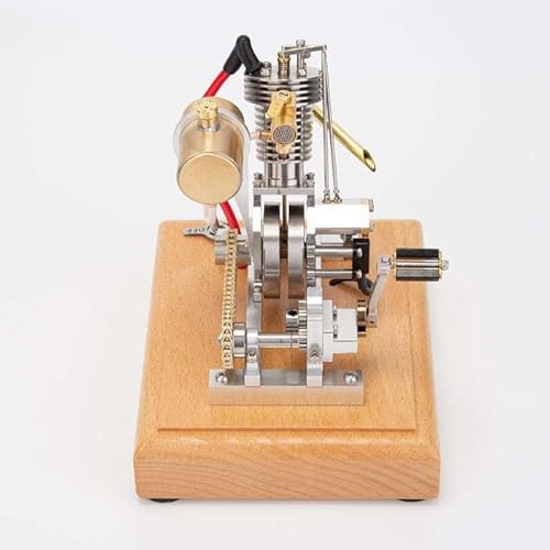 Vollmetall Motor-Modellbausatz, der funktioniert, Mini-Einzylinder-Viertakt-Benzinmotor Modell für Motorräder, Spielzeug for Kinder und Erwachsene, Modell for wissenschaftliche Experimente. von MYDZSWZX