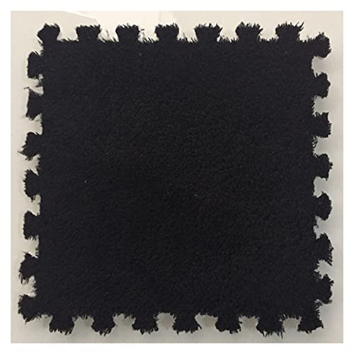 10 Stück ineinander greifende Teppichfliesen, 30 x 30 cm Spielmatte, Bodenfliesen aus Schaumstoffplüsch, rutschfeste Puzzle-Bodenmatte für Wohnzimmer, Schlafzimmer, Spielzimmer von MYIESAXL