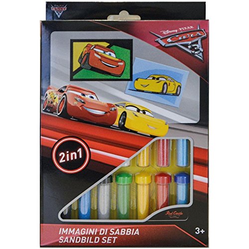 MYPIKY DI CATANO LEONARDO Set-Spiel-Autos SAETTA McQueen Disney-Kind-Bilder des SANDES 2 IN 1 BILDERN, ZUM MIT FARBIGEM Sand ZU Farben - DS-28 von Cars 3