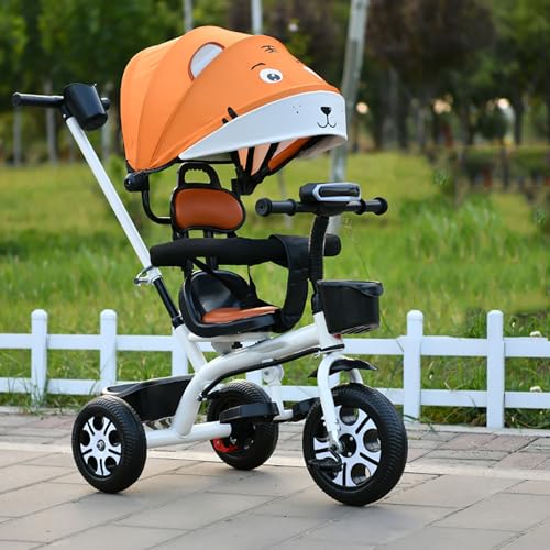 4 in 1 Laufrad Dreirad, Baby-Dreirad mit abnehmbarem Verdeck, verstellbarem Schiebegriff, Sicherheitsgurt, klappbarer Fußstütze und Aufbewahrungskorb, Kinderwagen Fahrrad Geschenk für Kleinkinder 8 Mo 4 in 1 Laufrad Dreirad, Baby-Dreirad mit abnehmbarem Verdeck, verstellbarem Schiebegriff, Sicherheitsgurt, klappbarer Fußstütze und Aufbewahrungskorb, Kinderwagen Fahrrad Geschenk für Kleinkinder 8 Mo von MYRTFK