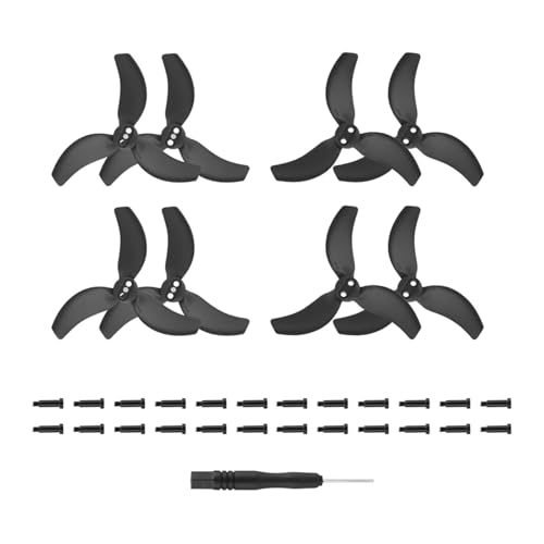 2/4 Paar Propeller mit Schraube und Schraubendreher, Drohnen-Propellerblatt-Set, Drohnen-Flügelblatt for D-JI Avata 2 Drohnen-Zubehör(Black 4 Pair) von MYSXSWHL