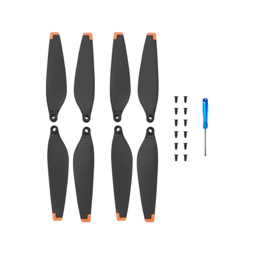 MYSXSWHL 2 Paar Drohnen-Propellerblätter, Ersatzteile, PC-Drohnenflügel-Lüfter, Ersatz mit Schraubendreher, Schraubenzubehör for D-JI Mini 3(Orange) von MYSXSWHL