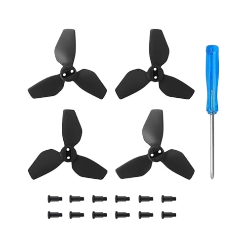 MYSXSWHL 2016S NEO Propeller for D-JI NEO Drone Ersatzpropeller 3-Blatt Leichte Lüfter Flügel Schnellverschluss Zubehör(Black 2 Pairs) von MYSXSWHL