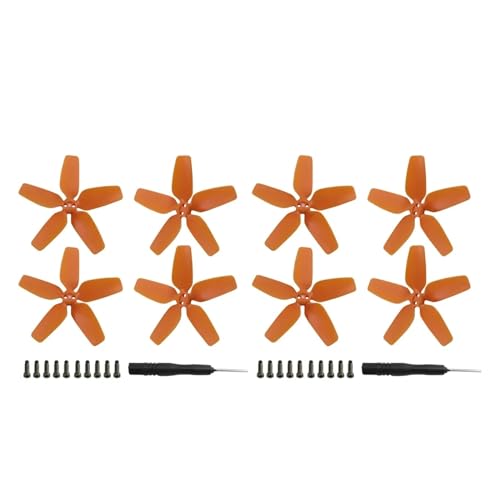 MYSXSWHL Drone Propeller Drone 2925S Klinge Requisiten Ersatz Leichte Flügel Fans Propeller for D-JI Avata Reparatur Zubehör(Orange Props 8pcs) von MYSXSWHL