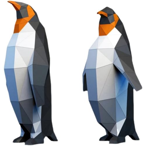 MYSXSWHL Emperor Penguin Antarctic Marine Animals Paper Model Home Decor Room Ornament Desk Decoration Papercraft 3D DIY Educational Toys von MYSXSWHL