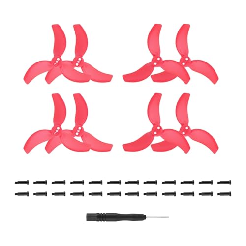 MYSXSWHL Propeller-Ersatzteile, Propellerblatt mit Schraube und Schraubendreher, Drohnen-Propellerblatt-Set for D-JI Avata 2(Red 4 Pair) von MYSXSWHL