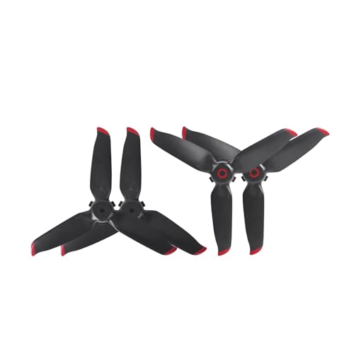 MYSXSWHL Propeller for D-JI FPV Combo Quick Release 5328S Requisiten Klinge Ersatz Flügel Fan Ersatzteil Drone Zubehör(2 Pairs Black red) von MYSXSWHL