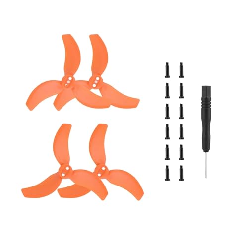 MYSXSWHL Propeller mit Schraube und Schraubendreher, Drohnen-Propeller, Drohnen-Propellerblatt-Set for D-JI Avata 2 Drohnen-Zubehör(Orange 2 Pair) von MYSXSWHL