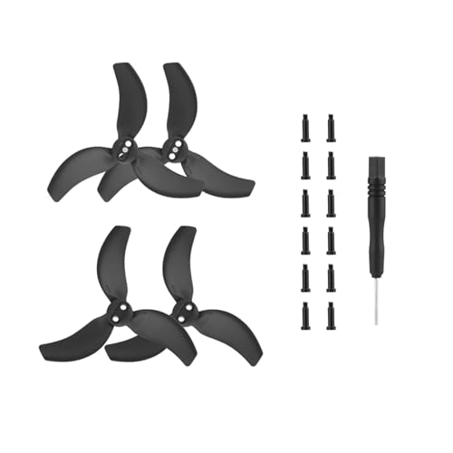 MYSXSWHL Propeller mit Schraube und Schraubendreher, Drohnen-Propellerblatt-Set, Drohnenblatt-Requisiten for D-JI Avata 2 Drohnen-Zubehör(Black 2 Pair) von MYSXSWHL