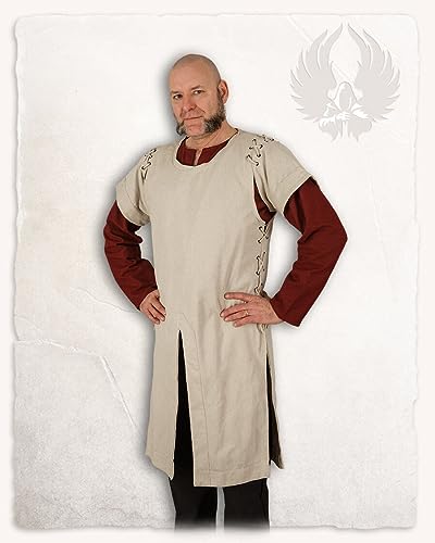 MYTHOLON Hermann Wappenrock Kampfrock Canvas, Natur, XXL, Mittelalter, LARP, Cosplay, Wikinger von MYTHOLON