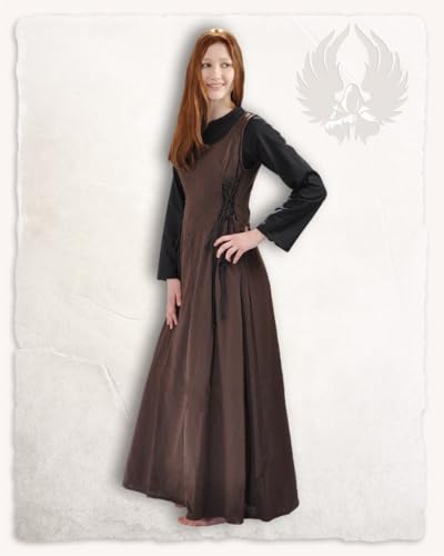 MYTHOLON Uma Kleid Canvas braun, L, Kleid Mittelalter Damen, LARP, Cosplay, Wikinger von MYTHOLON