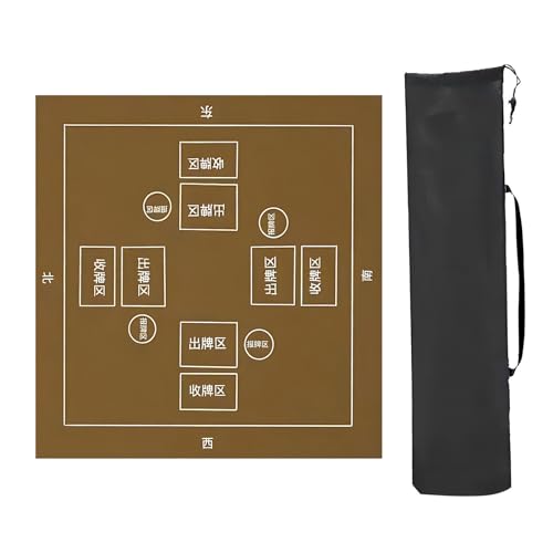 Pokermatte, Mahjong-Tischmatte, Tischspielmatten, for Tische mit Regeln, verdickte rutschfeste und geräuschreduzierende Mahjong-Matte, for Mahjong-Spiele und Pokerspiele(Brown,70x70cm(27.55x27. 55in)) Pokermatte, Mahjong-Tischmatte, Tischspielmatten, for Tische mit Regeln, verdickte rutschfeste und geräuschreduzierende Mahjong-Matte, for Mahjong-Spiele und Pokerspiele(Brown,70x70cm(27.55x27. 55in)) von MYXJX