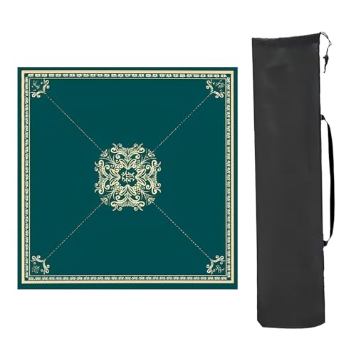 Pokermatte, Mahjong Tischspielmatten, Verdickte quadratische Mahjong Tischmatte, rutschfeste Tischmatte mit Rauschunterdrückung, für Pokerkartenspiele Brettspiele Fliesenspiele(Green,85x85cm Pokermatte, Mahjong Tischspielmatten, Verdickte quadratische Mahjong Tischmatte, rutschfeste Tischmatte mit Rauschunterdrückung, für Pokerkartenspiele Brettspiele Fliesenspiele(Green,85x85cm von MYXJX