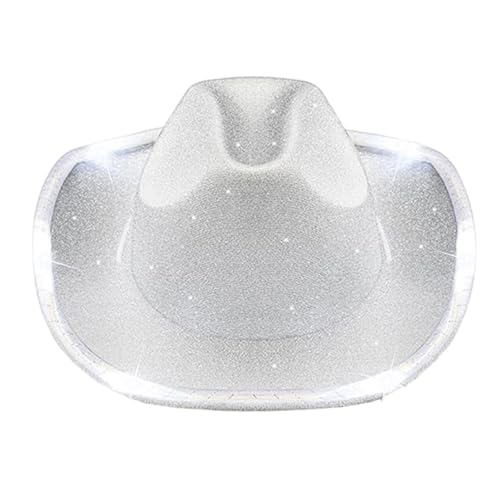 Funkelnder LED-beleuchteter Hut, verstellbarer Riemen, Cosplay-Kappen, Kopfbedeckung, Zubehör, Helligkeit, sichere Nachtnutzung, Cowboy-Kappen, Kostüm Funkelnder LED-beleuchteter Hut, verstellbarer Riemen, Cosplay-Kappen, Kopfbedeckung, Zubehör, Helligkeit, sichere Nachtnutzung, Cowboy-Kappen, Kostüm von MZRAN