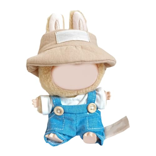 Kreatives Puppen-Outfit für 15 cm sitzenden Overall und Hut-Set, Kostüm, beliebtes Styling-Zubehör Kreatives Puppen-Outfit für 15 cm sitzenden Overall und Hut-Set, Kostüm, beliebtes Styling-Zubehör von MZRAN