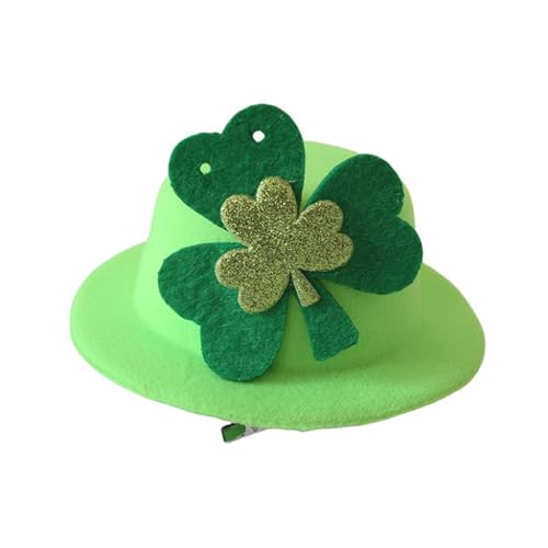 MZRAN StPatricks Day Celebration Zylinder mit Clip Irish National Day Green Hat für Festival Gathering Party und Paraden von MZRAN