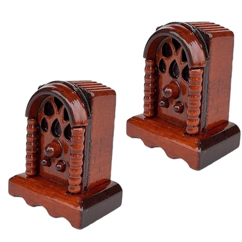 Mahagonifarbene Holz-Radio-Miniatur-Möbel für Puppenhaus, Wohnzimmer, Szenendekoration und Sammler-Display, Zubehör, Puppenhaus-Zubehör Mahagonifarbene Holz-Radio-Miniatur-Möbel für Puppenhaus, Wohnzimmer, Szenendekoration und Sammler-Display, Zubehör, Puppenhaus-Zubehör von MZRAN