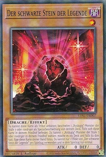 LDS1-DE007 - Der Schwarze Stein der Legende - Common - 1. Auflage - Deutsch - Legendary Duelists: Season 1 - mit MZTCG Versandschutz von MZTCG