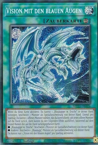 MP23-DE026 - Vision mit den blauen Augen - Secret Rare - Deutsch - 1. Auflage - 25th Anniversary Tin: Dueling Heroes Mega Pack Einzelkarten - mit MZTG Versandschutz - Yugioh von MZTCG