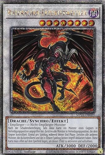 MP24-DE025 - Rotdrachen-Erzunterweltler - Quarter Century Secret Rare - Deutsch - 1. Auflage - 25th Anniversary Tin: Dueling Mirrores - mit MZTCG Versandschutz -Yugioh von MZTCG