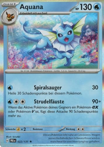 MZTCG - Aquana PRE 022 - Prismatische Entwicklungen - Sammelkarte - Deutsch - mit MZTCG Versandschutz MZTCG - Aquana PRE 022 - Prismatische Entwicklungen - Sammelkarte - Deutsch - mit MZTCG Versandschutz von MZTCG