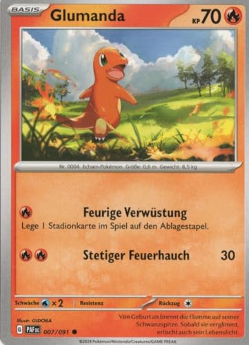 MZTCG - Glumanda PAF 007 - Paldeas Schicksale - Sammelkarte - Deutsch - mit MZTCG Versandschutz MZTCG - Glumanda PAF 007 - Paldeas Schicksale - Sammelkarte - Deutsch - mit MZTCG Versandschutz von MZTCG