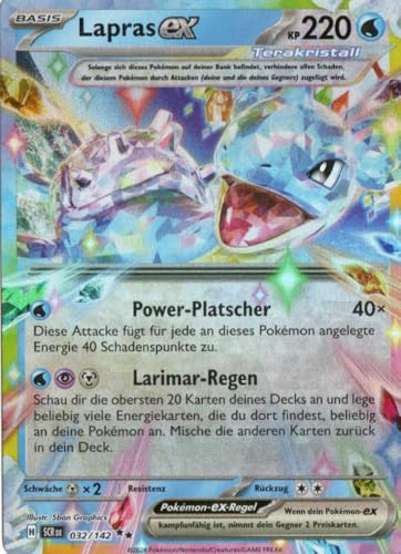 MZTCG - Lapras EX SCR 032 - Stellarkrone - Sammelkarte - Deutsch - Holografisch - mit MZTCG Versandschutz MZTCG - Lapras EX SCR 032 - Stellarkrone - Sammelkarte - Deutsch - Holografisch - mit MZTCG Versandschutz von MZTCG
