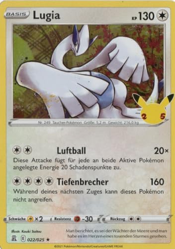 MZTCG - Lugia CEL 022 - Celebrations - Sammelkarte - Deutsch - Holografisch - mit MZTCG Versandschutz MZTCG - Lugia CEL 022 - Celebrations - Sammelkarte - Deutsch - Holografisch - mit MZTCG Versandschutz von MZTCG