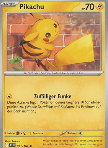 MZTCG - Pikachu TEF 051 - Gewalten Der Zeit - Sammelkarte - Deutsch - mit MZTCG Versandschutz MZTCG - Pikachu TEF 051 - Gewalten Der Zeit - Sammelkarte - Deutsch - mit MZTCG Versandschutz von MZTCG