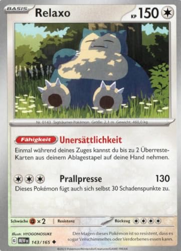 MZTCG - Relaxo MEW 143-151 - Sammelkarte - Deutsch - mit MZTCG Versandschutz MZTCG - Relaxo MEW 143-151 - Sammelkarte - Deutsch - mit MZTCG Versandschutz von MZTCG