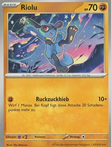 MZTCG - Riolu PRE 050 - Stelarkrone - Sammelkarte - Deutsch - mit MZTCG Versandschutz MZTCG - Riolu PRE 050 - Stelarkrone - Sammelkarte - Deutsch - mit MZTCG Versandschutz von MZTCG