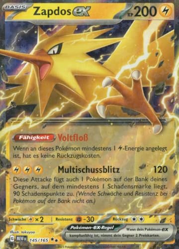 MZTCG - Zapdos EX - MEW 145-151 - Sammelkarte - Deutsch - Holografisch - mit MZTCG Versandschutz MZTCG - Zapdos EX - MEW 145-151 - Sammelkarte - Deutsch - Holografisch - mit MZTCG Versandschutz von MZTCG