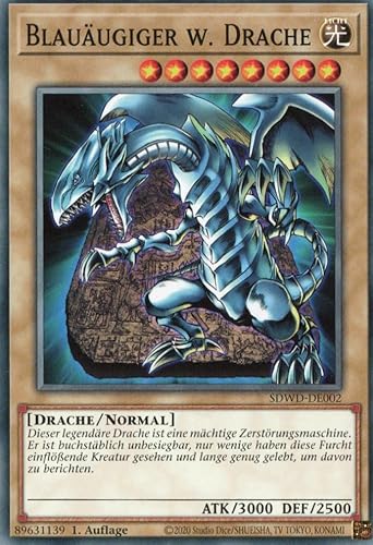 SDWD-DE002 - Blauäugiger W. Drache - Common - 1.Auflage - Deutsch - Structure Deck: Blue-Eyes White Destiny - mit MZTCG Versandschutz - Yugioh von MZTCG